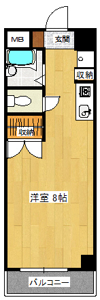 サンライズ一の宮（学割家賃）の間取り