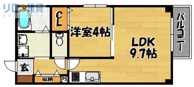 大阪市東淀川区相川のマンションの間取り