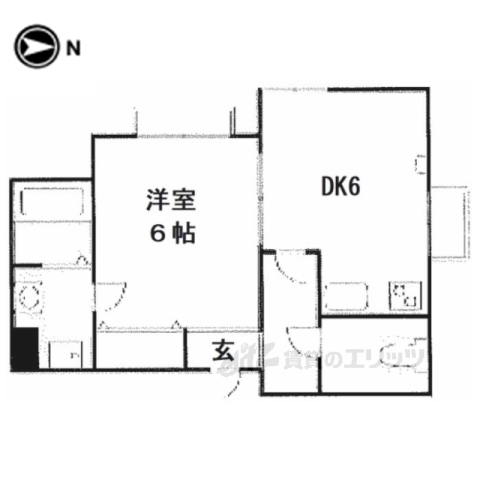 亀岡市追分町のマンションの間取り