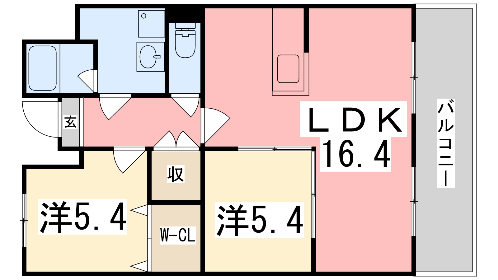 姫路市下手野のマンションの間取り