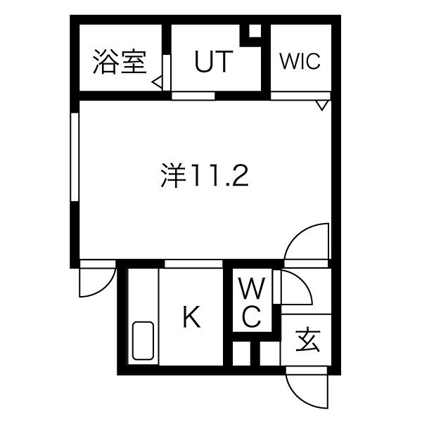 札幌市中央区南六条西のマンションの間取り