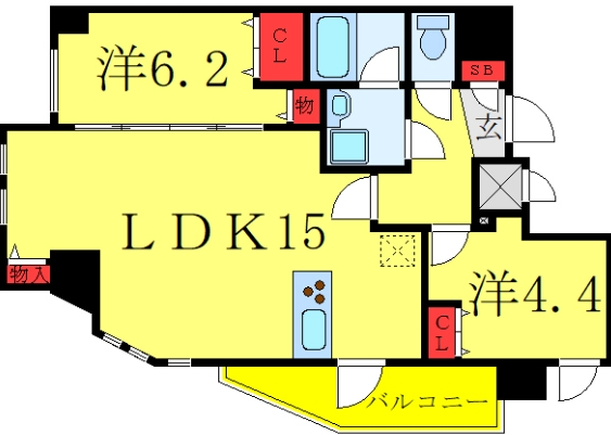 S-RESIDENCE王子westの間取り