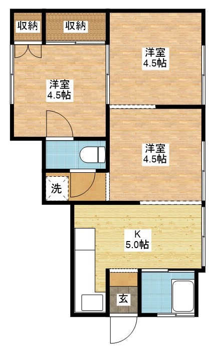 西小島ベルレの間取り