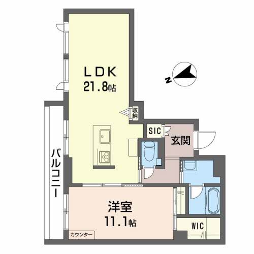 山形市大手町のマンションの間取り