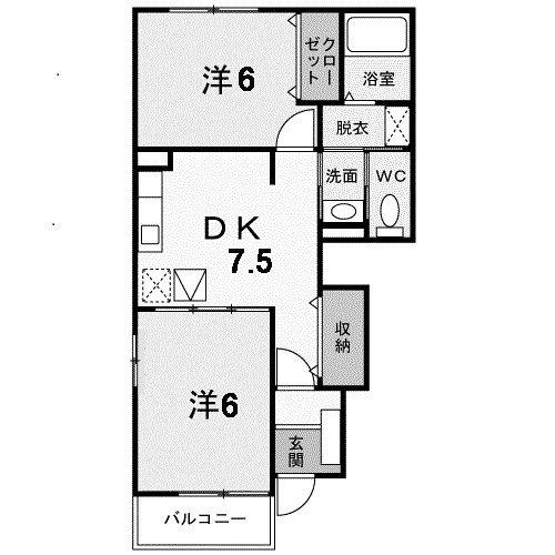 熊谷市樋春のアパートの間取り