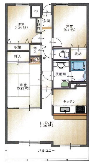 豊田アイリスの間取り