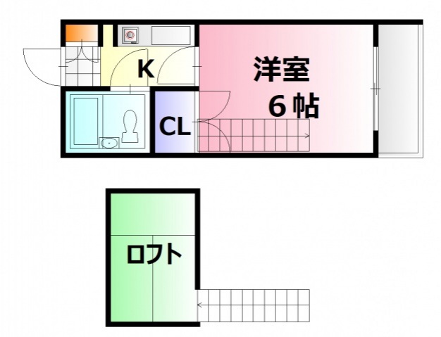 広島市中区広瀬町のマンションの間取り