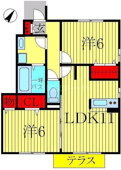 柏市根戸のアパートの間取り