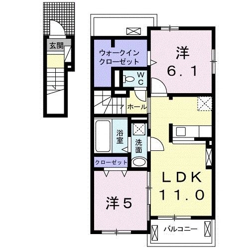 エルフフォレストＡの間取り