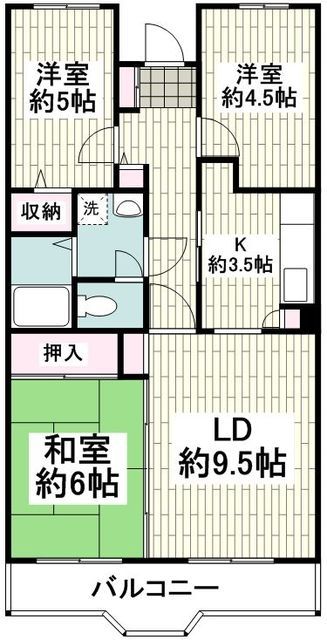 横浜市旭区本村町のマンションの間取り