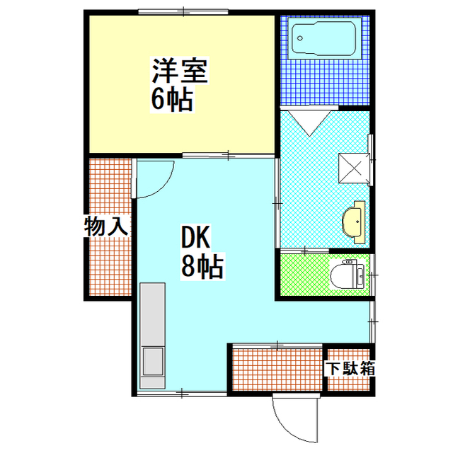 牛川アパートの間取り