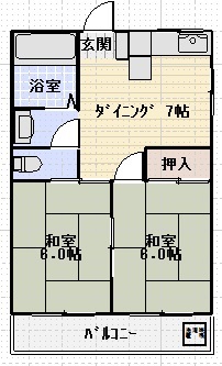 コーポ宝の間取り