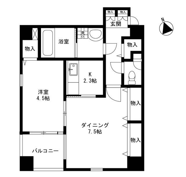 江戸川区一之江のマンションの間取り