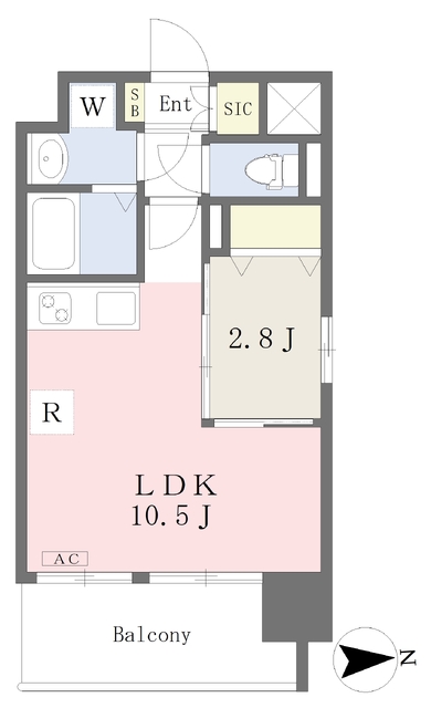 松山市本町のマンションの間取り