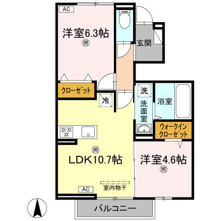 トリシア別府の間取り