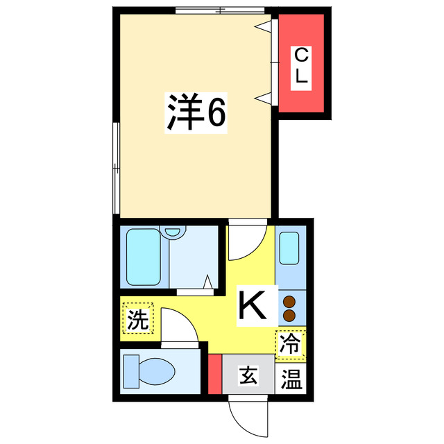 新潟市西区青山のアパートの間取り