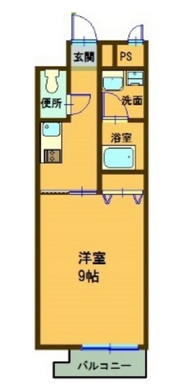 岡山市北区桑田町のマンションの間取り