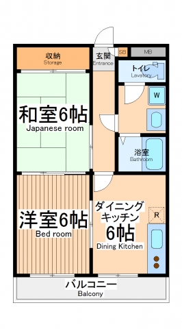 東府中マンションの間取り