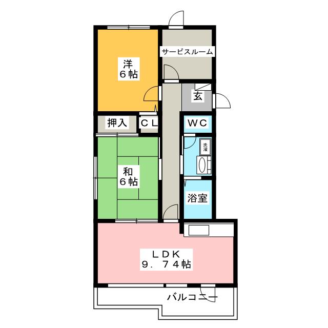 ホワイトハイツ東館の間取り