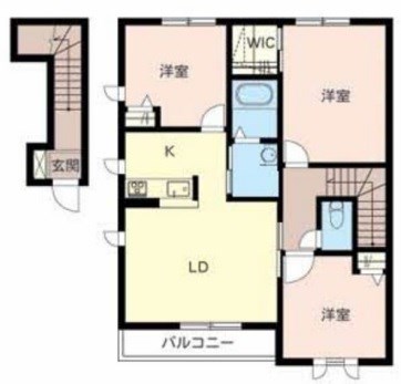 姫路市勝原区熊見のアパートの間取り