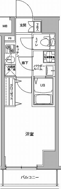 ジェノヴィア川崎駅グリーンヴェールの間取り