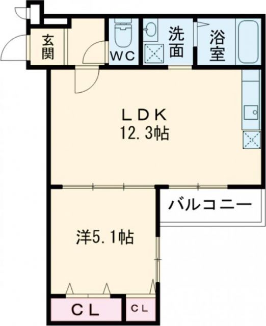 堺市西区鳳西町のアパートの間取り