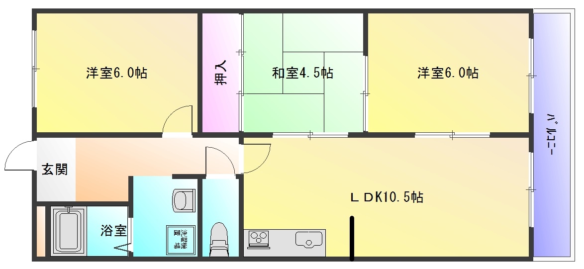 ガーデンフラットカメリアの間取り