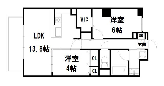 プルミエール朱雀の間取り