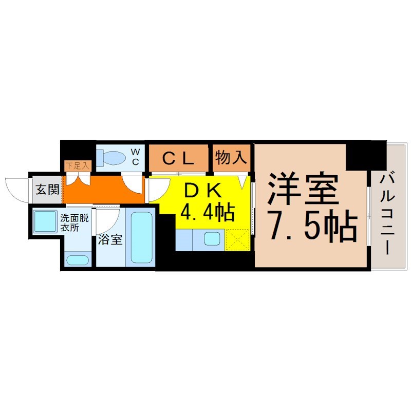 名古屋市瑞穂区彌富通のマンションの間取り