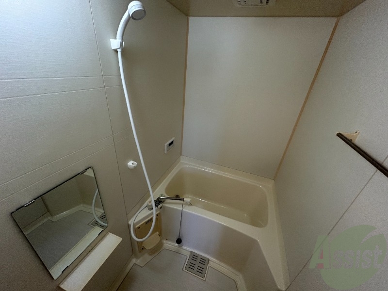 バス・シャワールーム　浴室は狭すぎず、シャワーも浴びやすそうです。