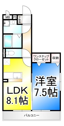 アミティエ三輪の間取り