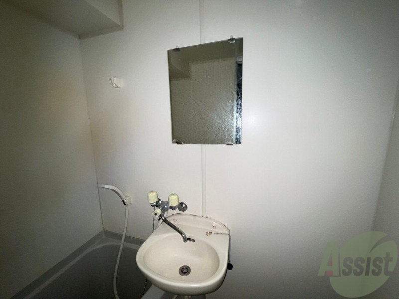 洗面設備　洗面台はバスルームの中に付いていましたよ。