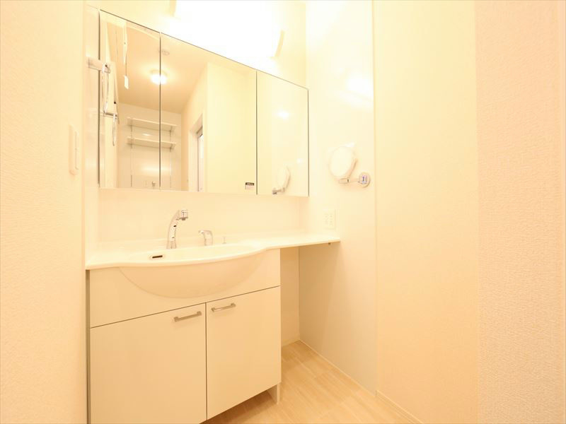 洗面設備　洗面脱衣所　シャンプードレッサー　室内洗濯機置場