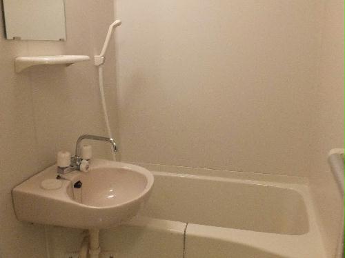 バス・シャワールーム　洗面台とユニット式のお風呂です