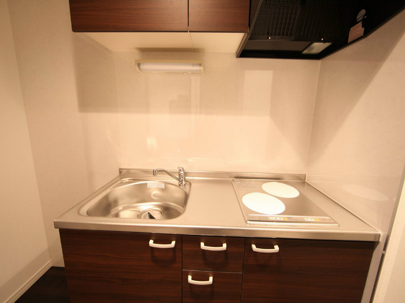 キッチン　システムキッチン（ＩＨ2口）冷蔵庫・レンジ等ご用意できます
