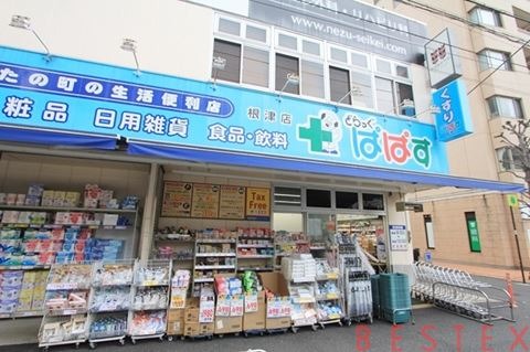 ドラックストア　どらっぐぱぱす根津店（ドラッグストア）まで414m