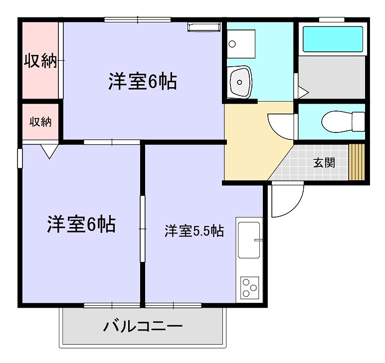 ドミールAの間取り写真