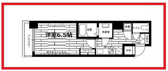 都営新宿線 岩本町駅 徒歩2分 8階建 築24年の間取り写真