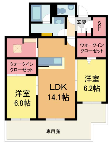 シャーメゾンガーデンズ芦屋翠ヶ丘の間取り写真