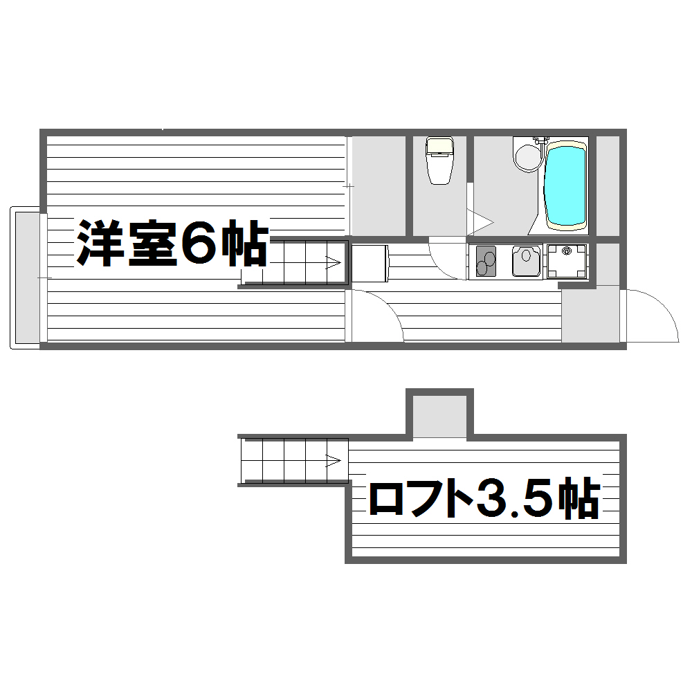 神崎郡福崎町馬田のアパートの間取り