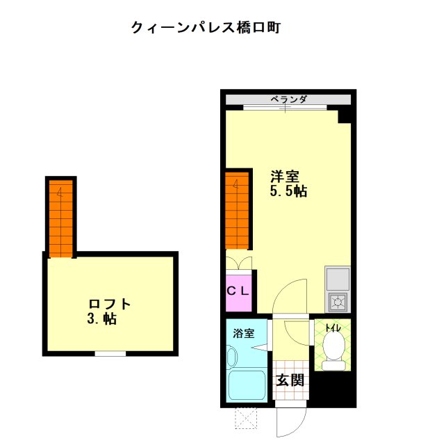 クイーンパレス橋口町の間取り