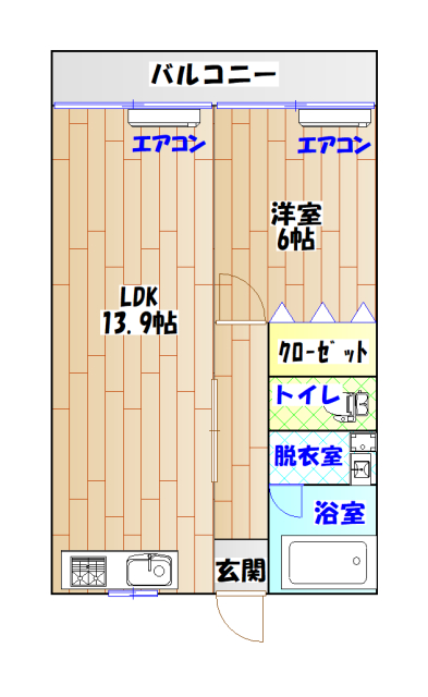 ロイヤル亀田西の間取り