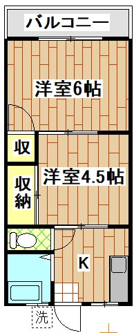 横浜市鶴見区下末吉のアパートの間取り