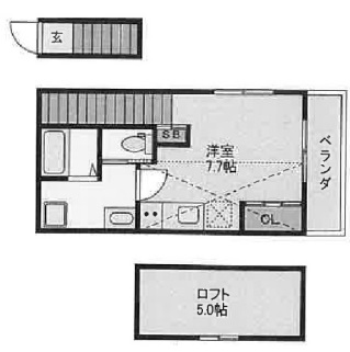 東京都板橋区上板橋１（アパート）の賃貸物件の間取り