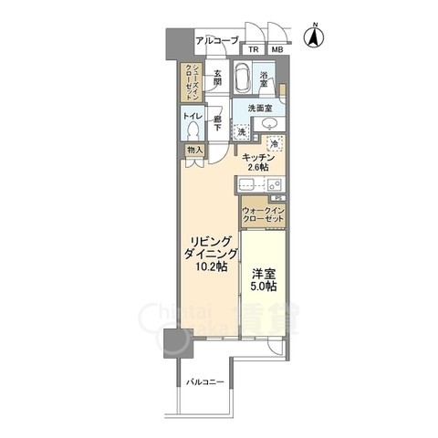 ブランズ北堀江プレイスの間取り