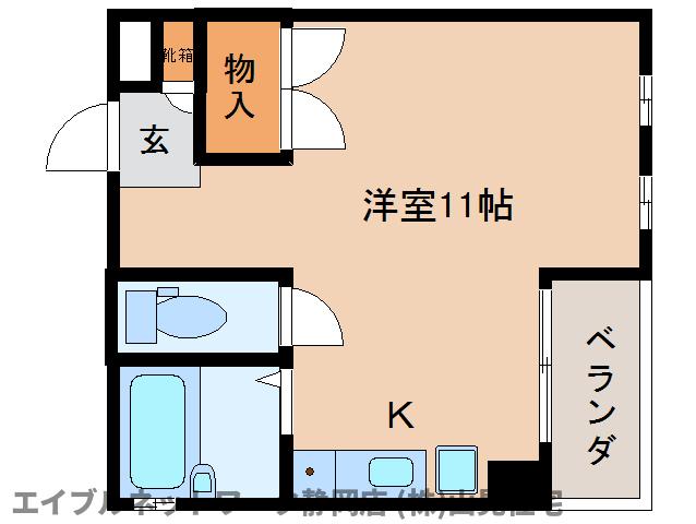 静岡市葵区銭座町のマンションの間取り