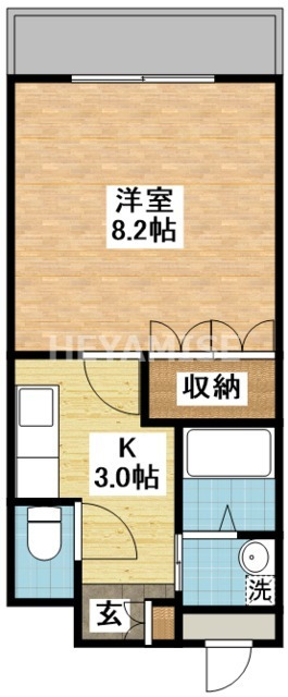 長崎市泉のマンションの間取り