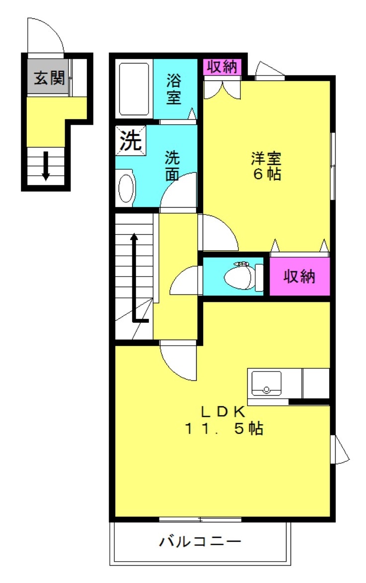 アンメゾン梅井の間取り