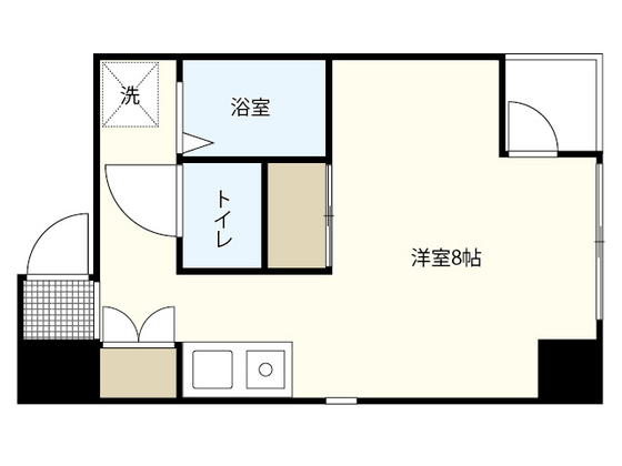 【広島市中区河原町のマンションの間取り】