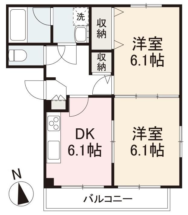 高松市香西南町のマンションの間取り